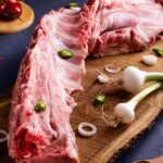 راسته با استخوان بره تازه، مناسب برای کباب و گریل